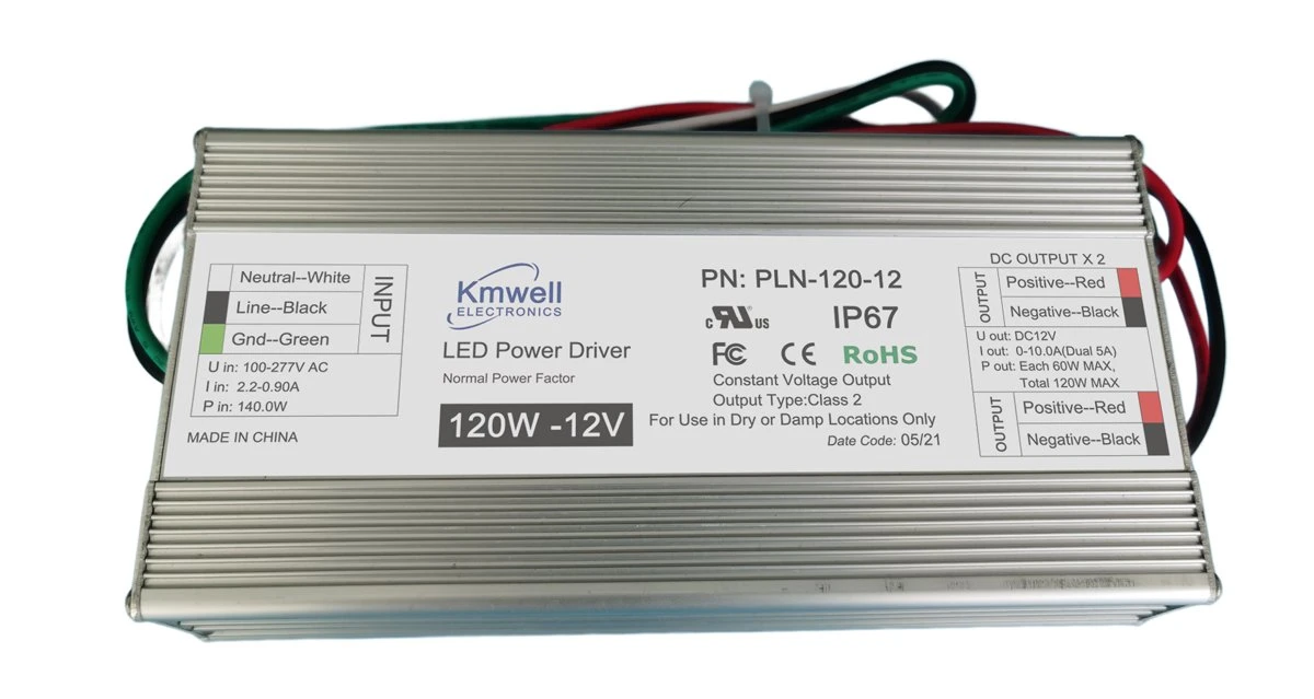 High Quality AC to DC Industry Switch Mode Power Supply Waterproof Dual Output LED Power Supply Pln-120-48 with CE Reach UL Listed IP67