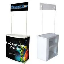 Compteur de promotion de haute qualité en PVC flexible en plastique du stand à la promotion de réception