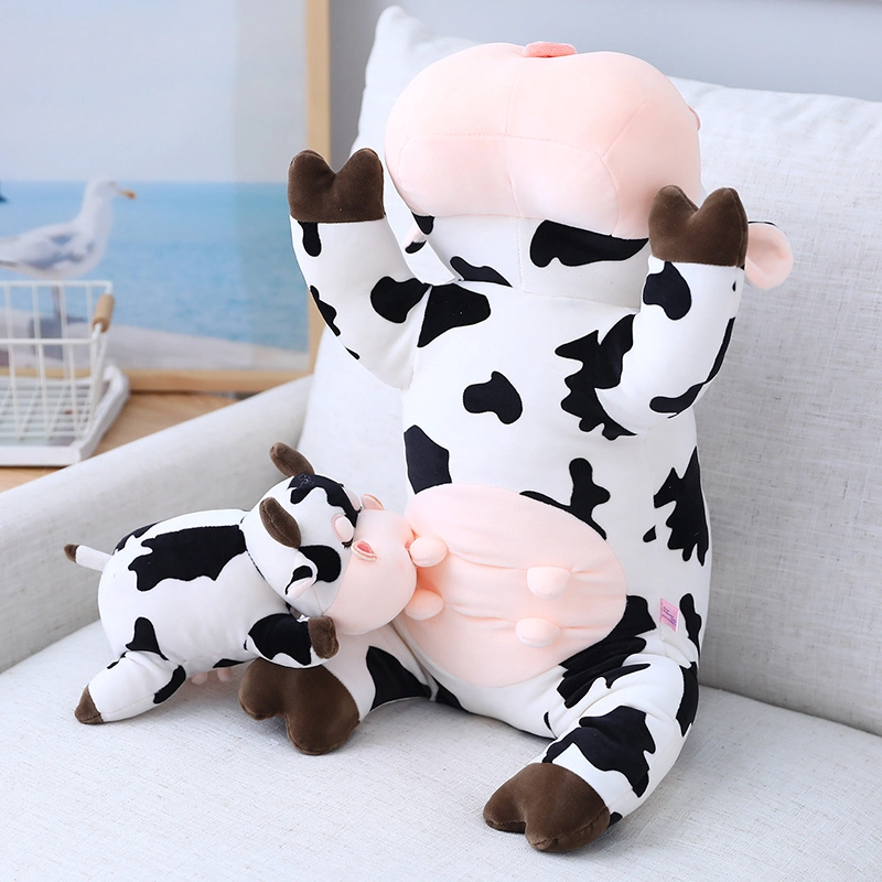 30cm lindo Peluche Vaca muñecas Peluche adorable la vida real de ganado de leche Peluches pan blando cojín almohada Cartoon Kid bebé Regalo de Cumpleaños