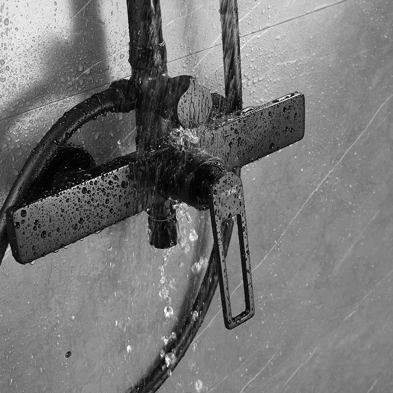 Salle de bains en laiton noir Momali ensemble de douche avec robinet