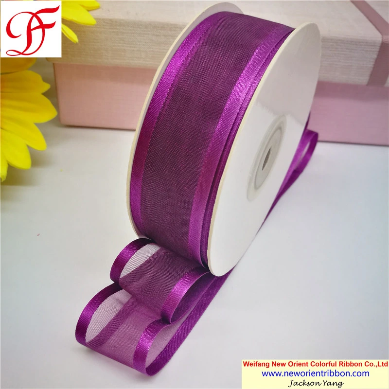 Export 100% Nylon Sheer Organza Ribbon with Satin Edges for Gifts/Wedding/Wrapping/Party Decoration/Christmas/Packing/Garment