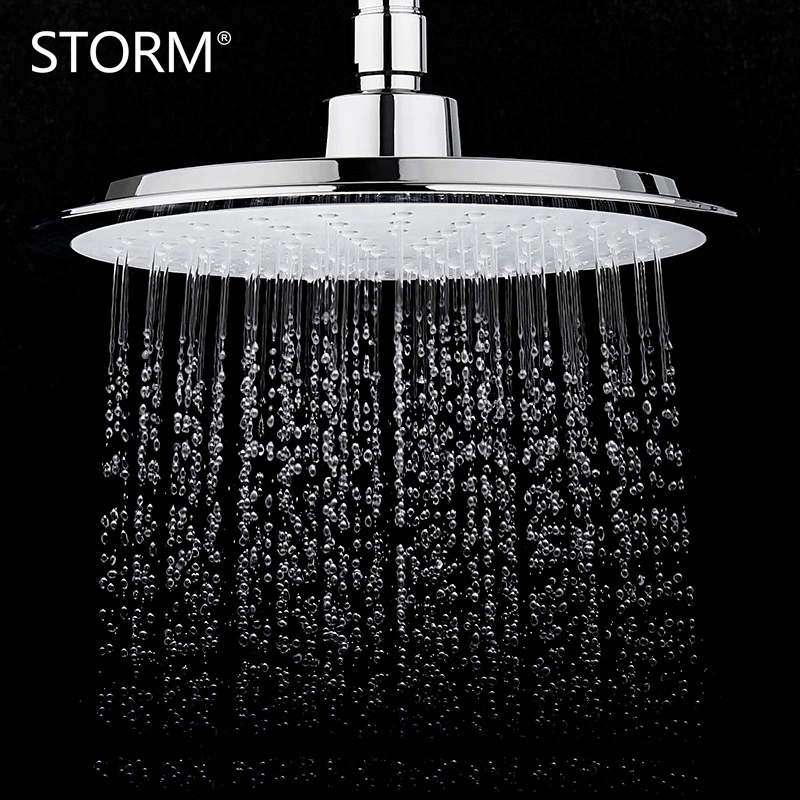 8 Inch ABS High quality/High cost performance  Bathroom Round Rainfall Shower Head with Adjustable Swivel Ball Joint