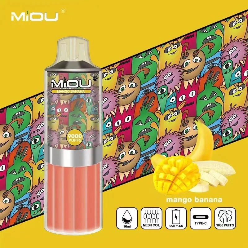 Wholesale/Supplier Vape Juice 9000 Puffs Great Flavors 5% Nico Salt Miou Vape Electronic Cigarette