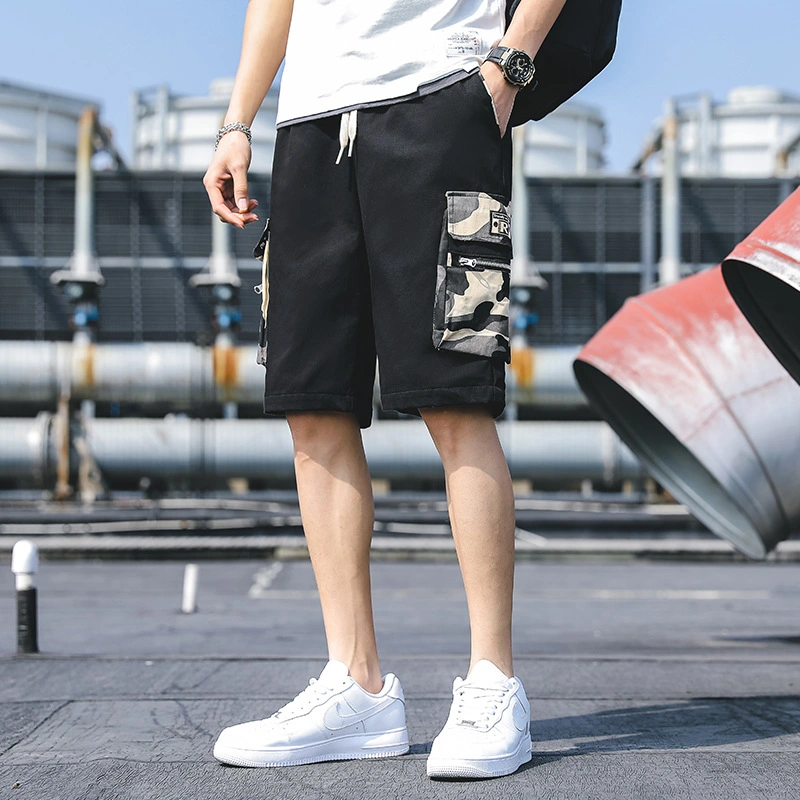 2023 Manufacture Factory Price Fashion Men&prime; S Short/ with Customize Logo/ 98% Cotton 2% Elastane Cowboy Woven Shorts with Oversized Pocket