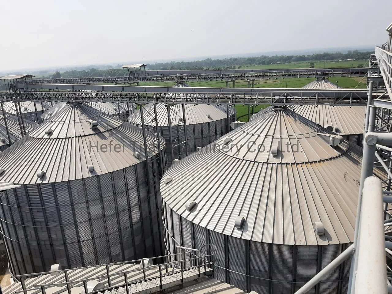 Galvanizado Silo de grano de acero inoxidable para almacenamiento de palas