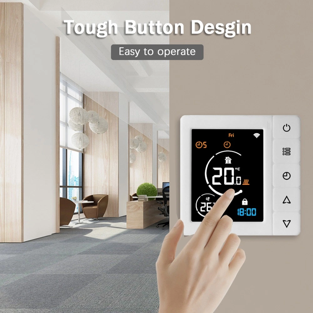 WiFi Smart Thermostat Heating Temperature Controller with Touch Button Work with Alexa Google Home