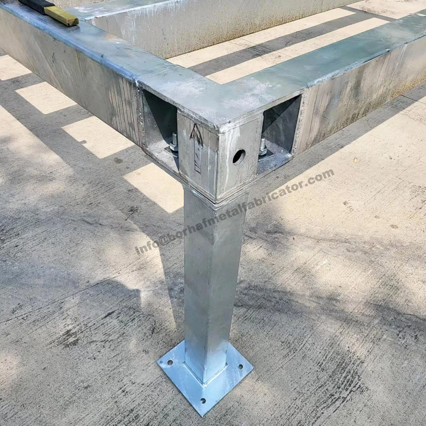 Custom Steel Silver Hot DIP Galvanized Flat Shape Shelf 3 Hole Design Connection Bracket Stamping Parts for Garage Door