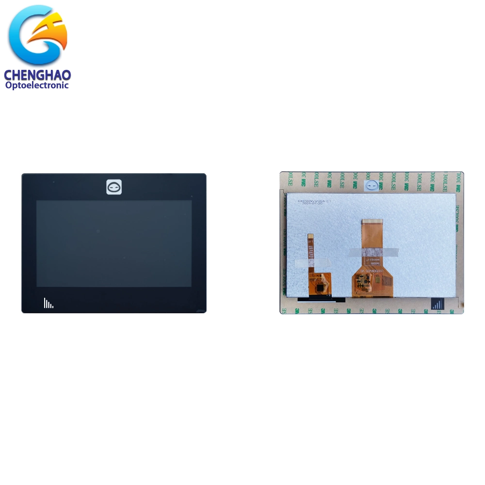 شاشة TFT LCD بحجم 7 بوصات بدقة 800×480 بكسل وشاشة تعمل باللمس للجهاز الذكي