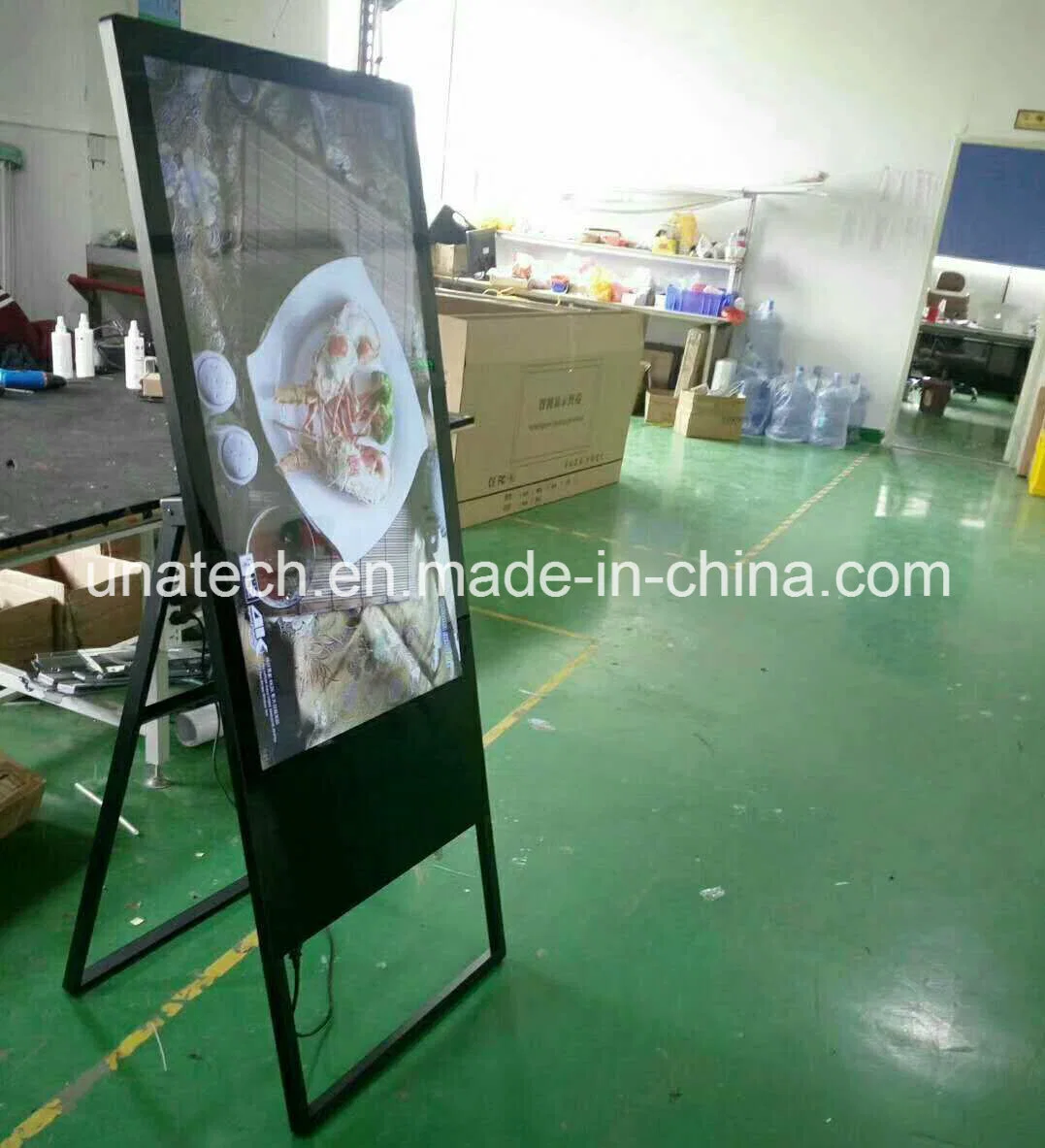 Advertising 55inch LCD Video Display Poster Vertical Digital Kiosk for Restaurant Menu