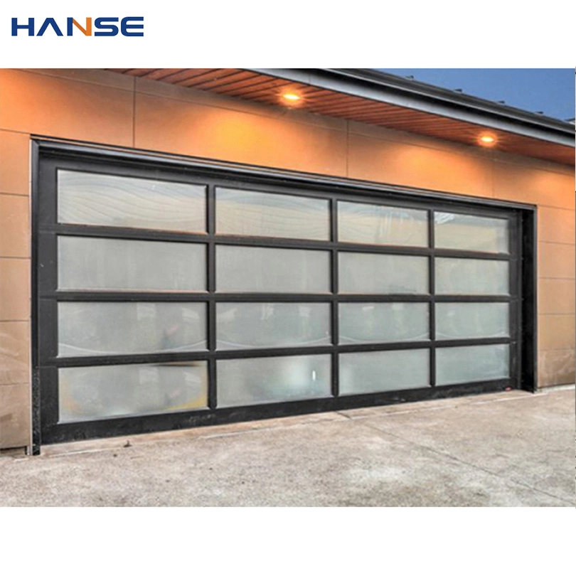 Good Price Hurricane Impact Stainless Steel Villa Automatic Garage Door Tempered Glass Glass Sectional Garage Door