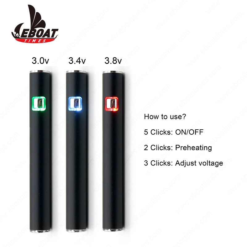 Eboat 510 Vape Pen Preheat Adjustable Voltage 320mAh Vape Battery