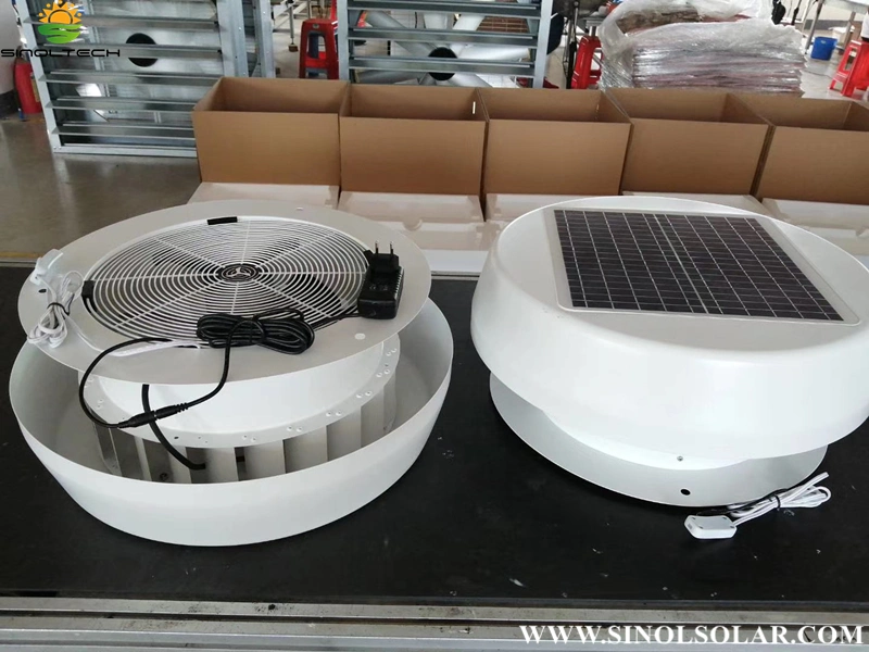 18W PV 14 Inch White Color Solar Attic Fan for Water Tank Cooling (SN2013010A)