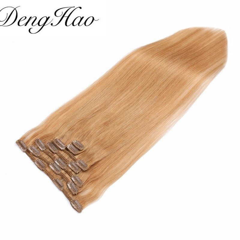 Original Factory Double Drown Clip-in Hair Extension 12-28inch All Color Thickness End