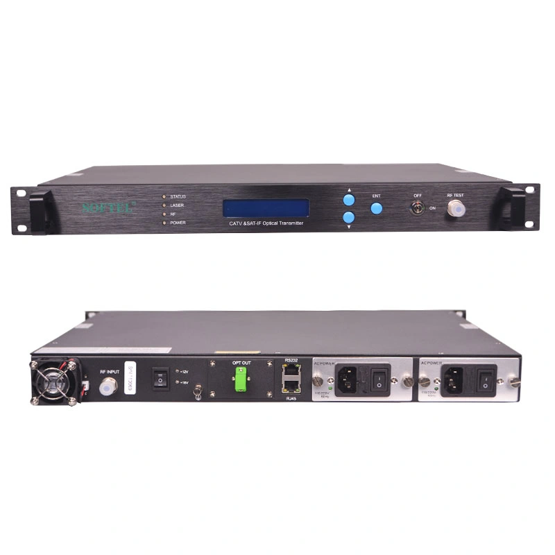 High Quality Digital Optical TV Transmitter Equipment AGC and Mgc Optional