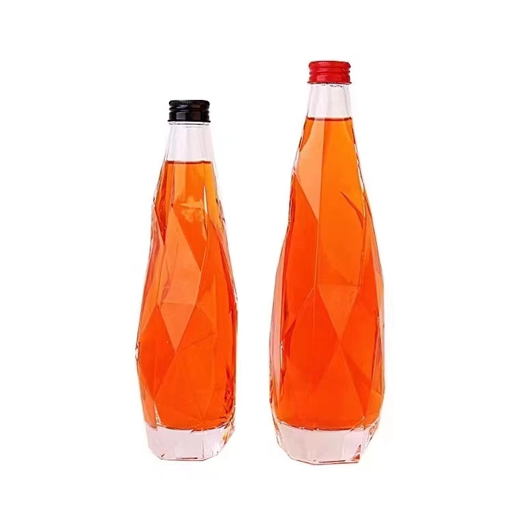 375ml botella de licor de vidrio de vino de hielo vaso fino y alto Botella