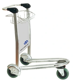 Rundgriff Edelstahl Flughafen-Trolley mit vier Rädern