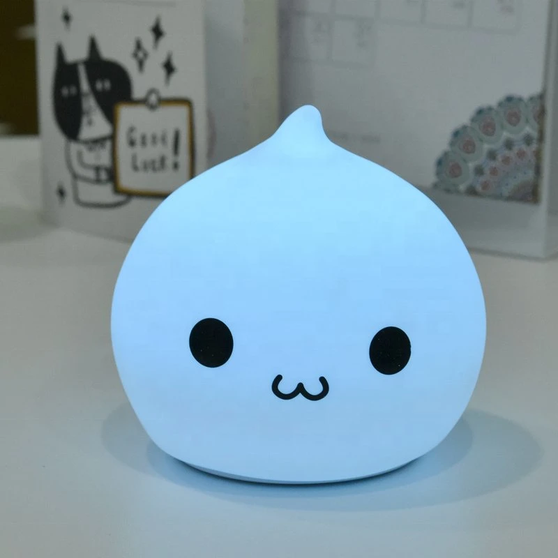 La novedad sensor táctil del bebé regalos creativos para niños de la luz de luz de noche linda decoración de silicona el sueño de la luz de noche