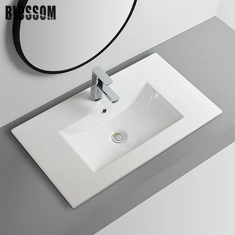 Solid Surface Mineral Resin Bathroom Vanity Countertop with Basin