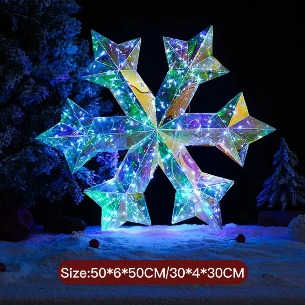 Светодиодные снежные подарки Motif Lights Artificial LED Gifts Home Украшения Рождественская свадьба Праздничное украшение Подарки освещения 2023