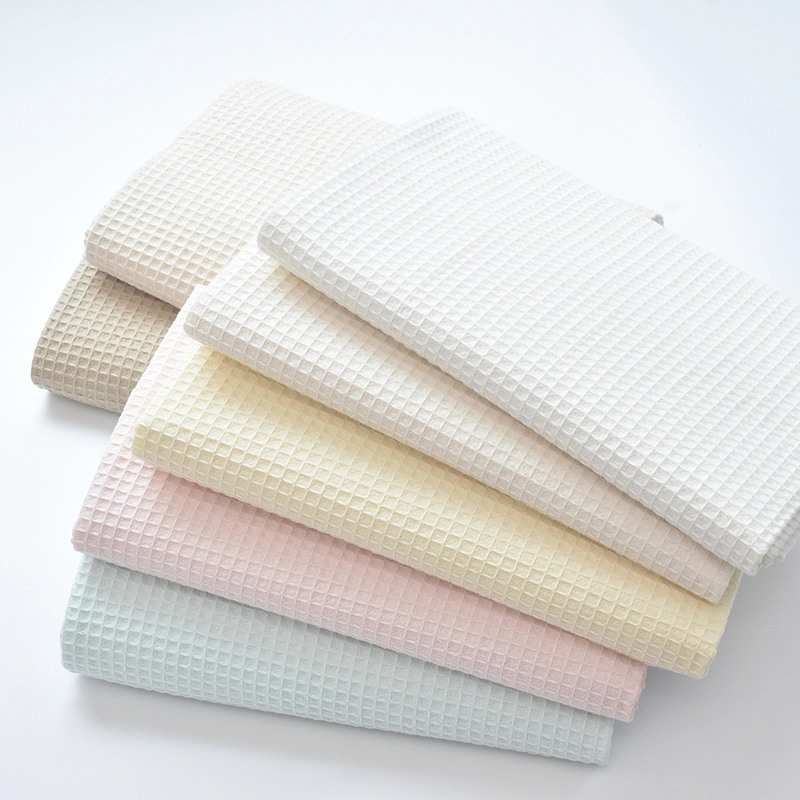 Wholesale/Supplier Waffle Design 200 250 300GSM Yellow Red Blue 80% Polyester 20% Nylon Warp Knitting Waffle Fabric for Cleaning Towels