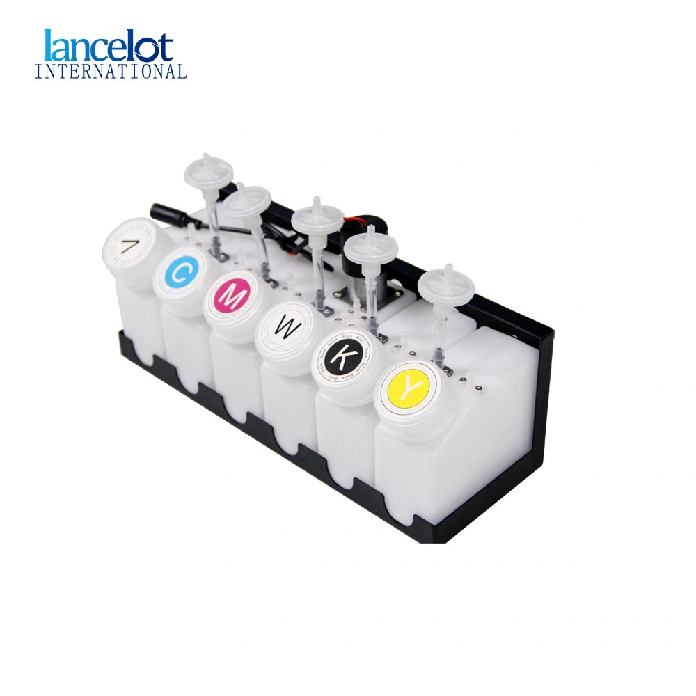 L1800 1390 Ink Cartridge with Stirring Function 250ml Capacity 250ml Dtf Ink Tank Cartridge Cmykw 5 Color