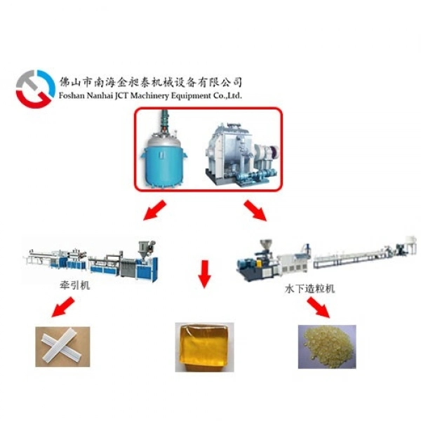 acero al carbono de alto grado Calefacción al vacío vidrio pegamento Reactor completo Conjuntos de equipos de producción pegamento de fusión caliente