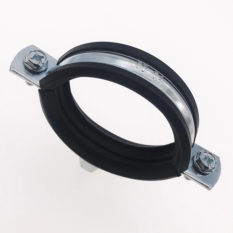 High quality/High cost performance  Zinc Plated Steel M10 Rubber Pipe Clamp 48mm Brass Pipe Clamp