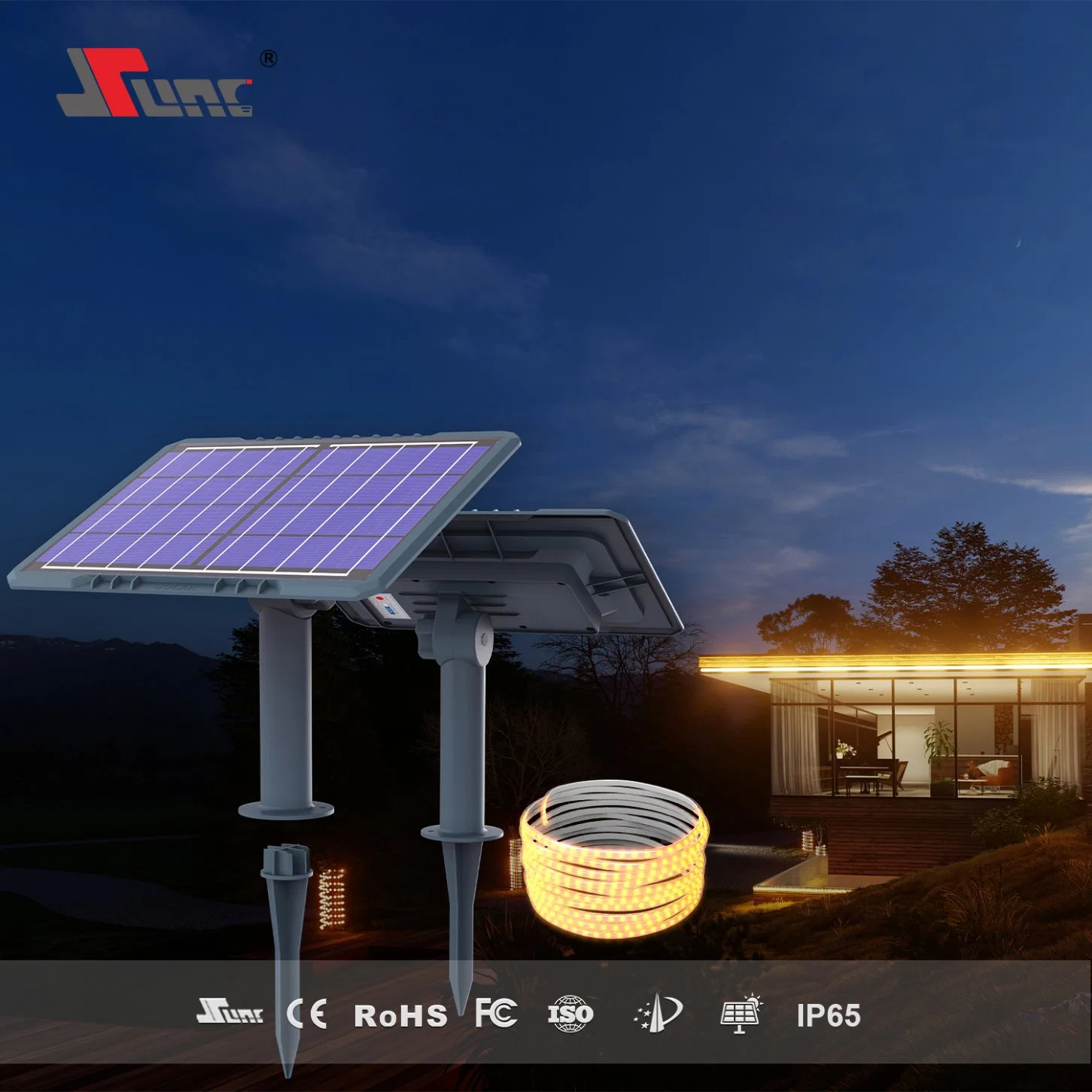 10 Meter Length High quality/High cost performance  Strip Light for Garden House Building Solar Tape Lights