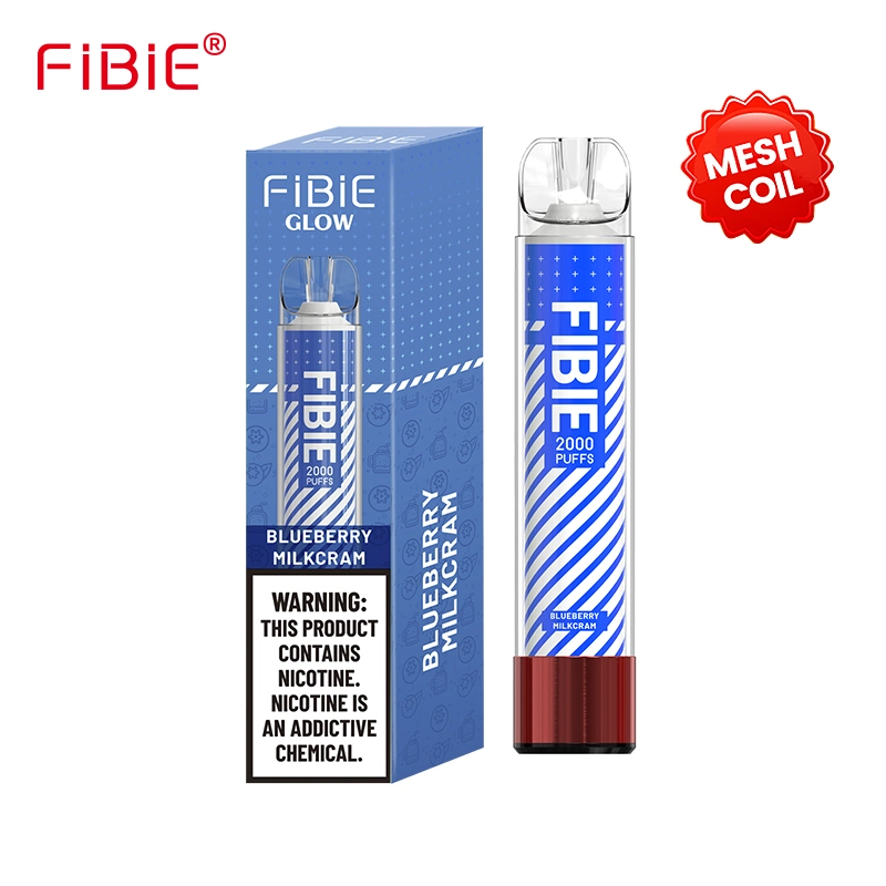 Fibie Glow 2000 bouffées Vape Amazon jetables rechargeables E cigarette Inde Wape narguilé Pen saveurs Shisha perdu Vape Elfbars Mary