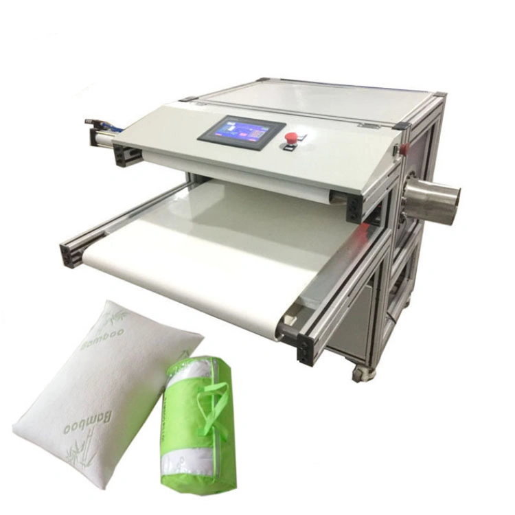 Kundenspezifische PLC Automatische Faser Kissen Matratze Roll Compression Verpackung Verpackungsmaschine