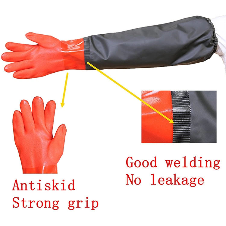 Chemical Resistance Long Waterproof PVC Alkali Resistance Examination Work Gloves