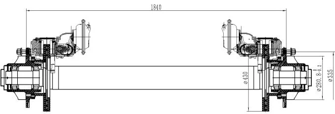 The Axle Matched with a Disc Brake/ Disk Brake Used for Trucks