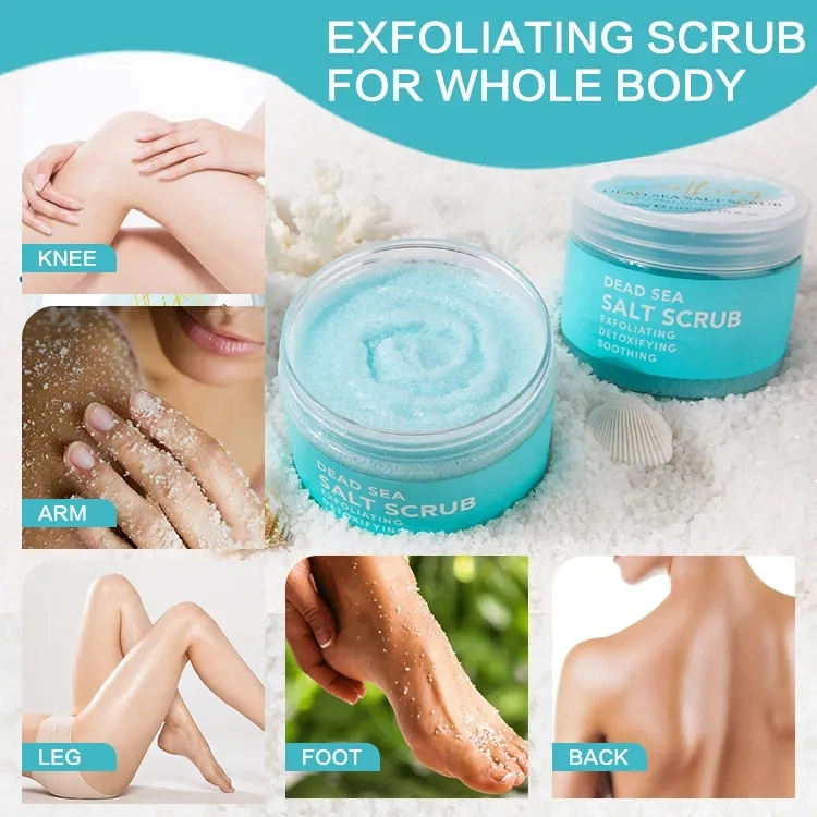 Customized Whitening Exfoliating Butter Dead Sea Salt Bath Body Scrub Cream