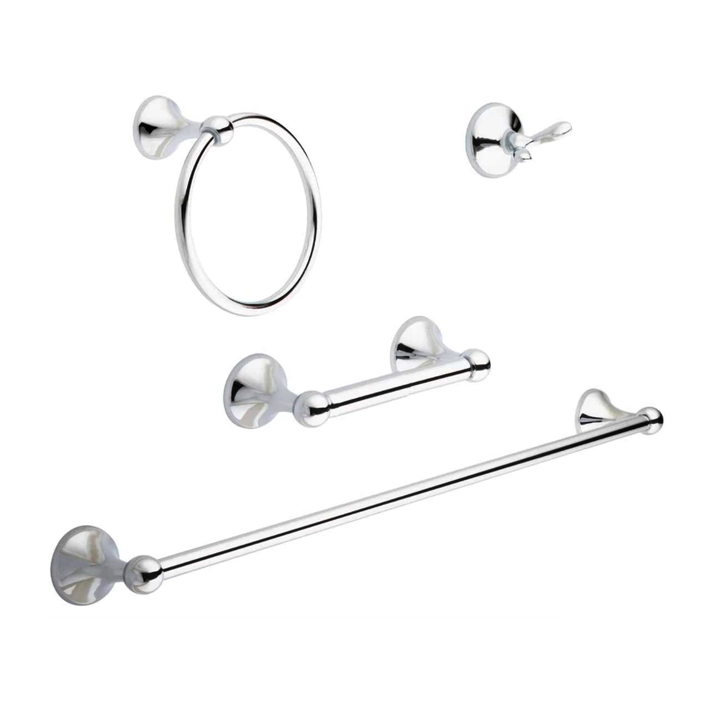 Hardware Set Bathroom Accessories Zinc Chrome Wall Mounted Bath Fitting Set