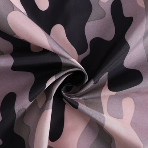 China Full Dull Taffeta Garment Fabric Lining Nylon Camouflage Printed 100% Polyester Taffeta Stretch Fabric for Uniform Down Jacket Waterproof Downproof Fabric