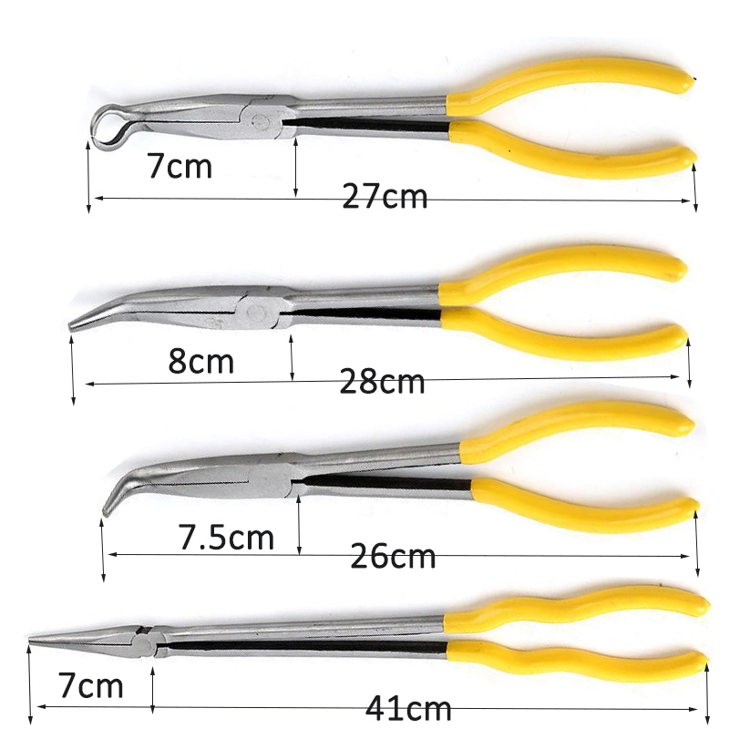 11&prime; &prime; Long Nose Extension Pliers #45 Steel Hand Hardware Tool Set