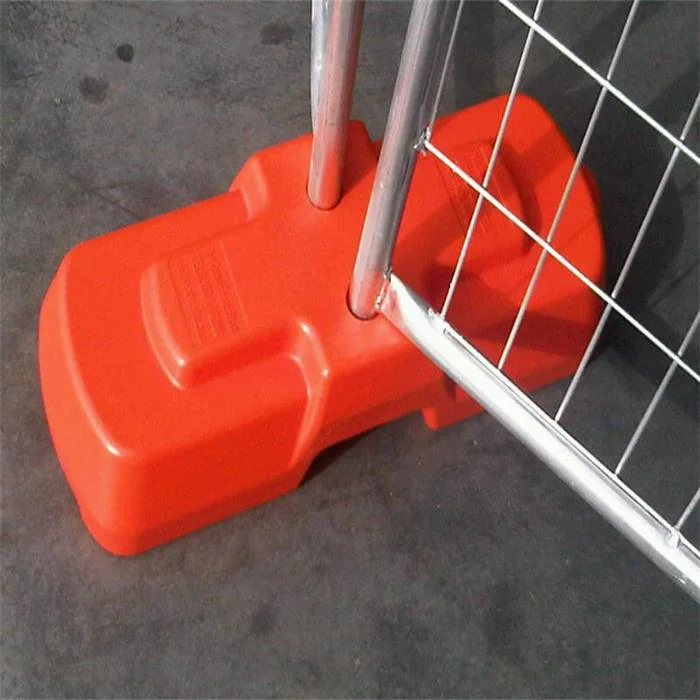 Temporary Fence Orange Plastic Foot H: 60mm, W: 220mm, D: 150mm