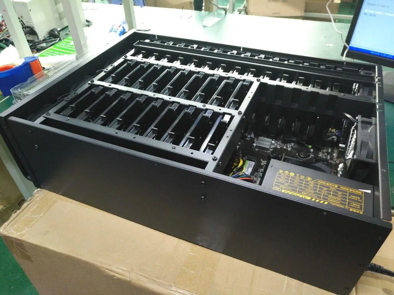 C32 Chia HDD Rig Motherboard with Intel I5 9400 CPU+DDR4 RAM 16GB +256GB SSD + Farm Case + 800W PSU + 32PCS 8t SATA HDD