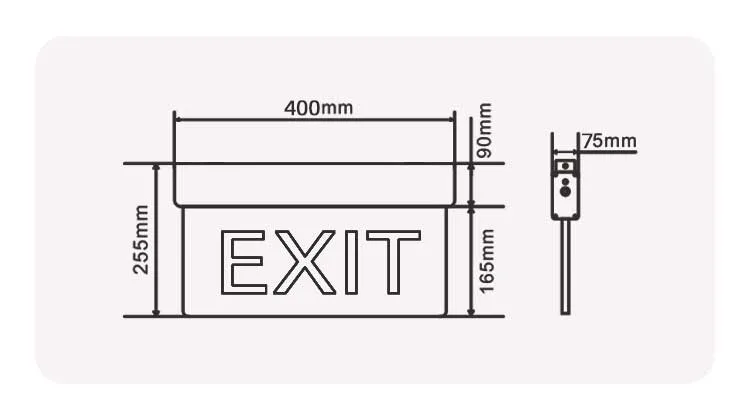 Fire Escape Safety Evacuation Indicator Lamp Acrylic Maintained Emergency Exit Sign Light