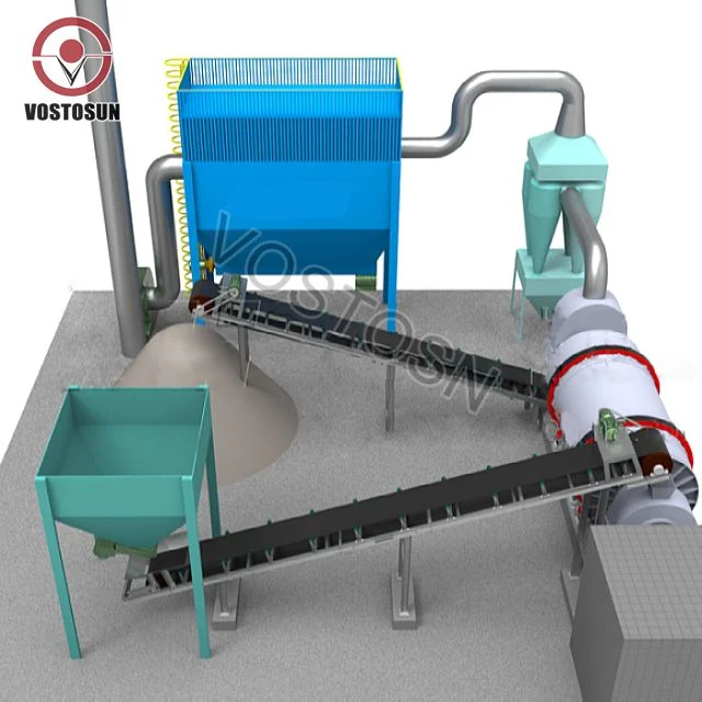 Sistema de secagem de material granular Aminoácido Granulator granulares de adubo orgânico máquina Máquina de secagem