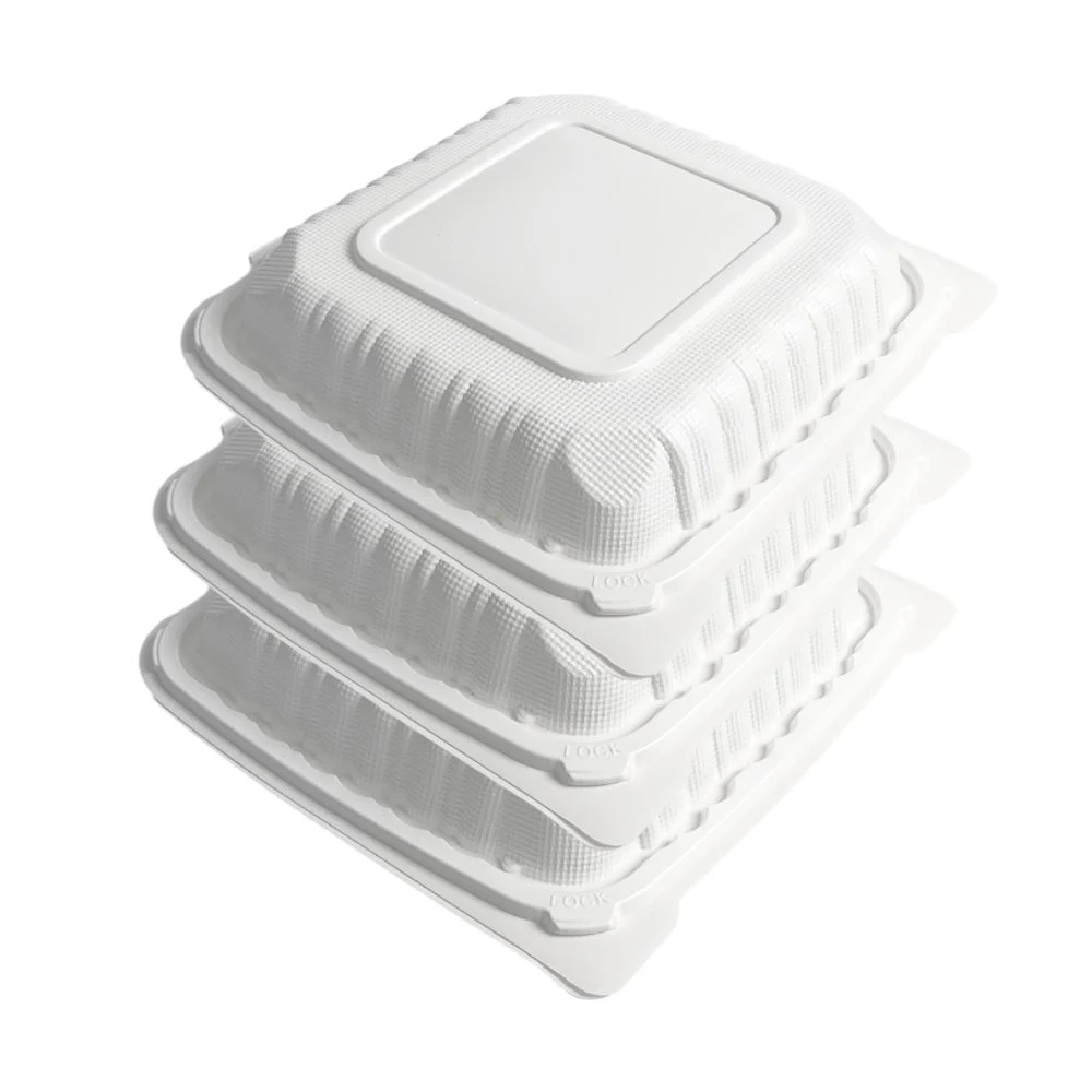 3 Compartment Food Packaging Plastic Clamshell Take out Food Containers