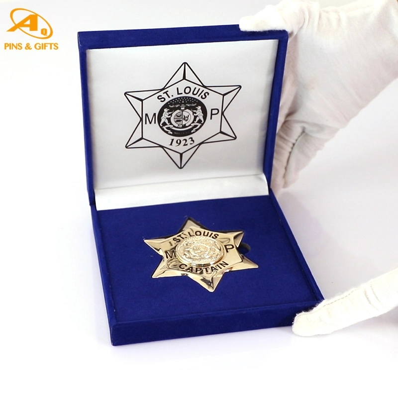 Model Plane Gift Metal Custom Security Police Badges Brass Alloy Hard Soft Enamel Brooch Chest