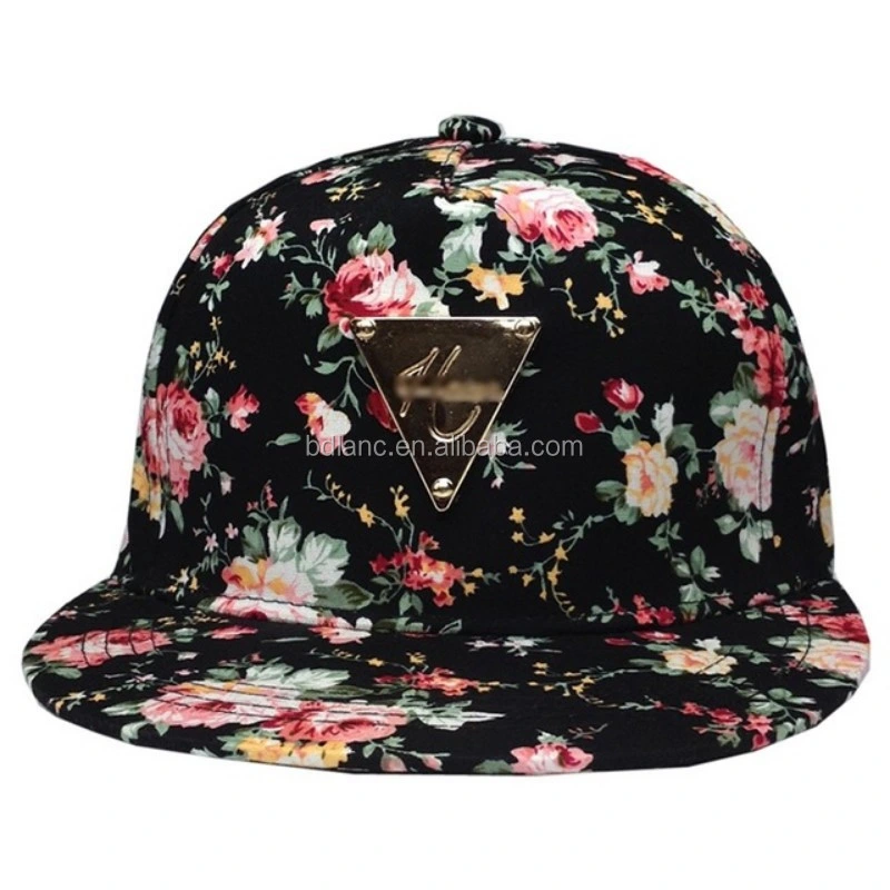 El béisbol Caphip-Hop Flor Floral ajustable plana Snapback Caps gorras