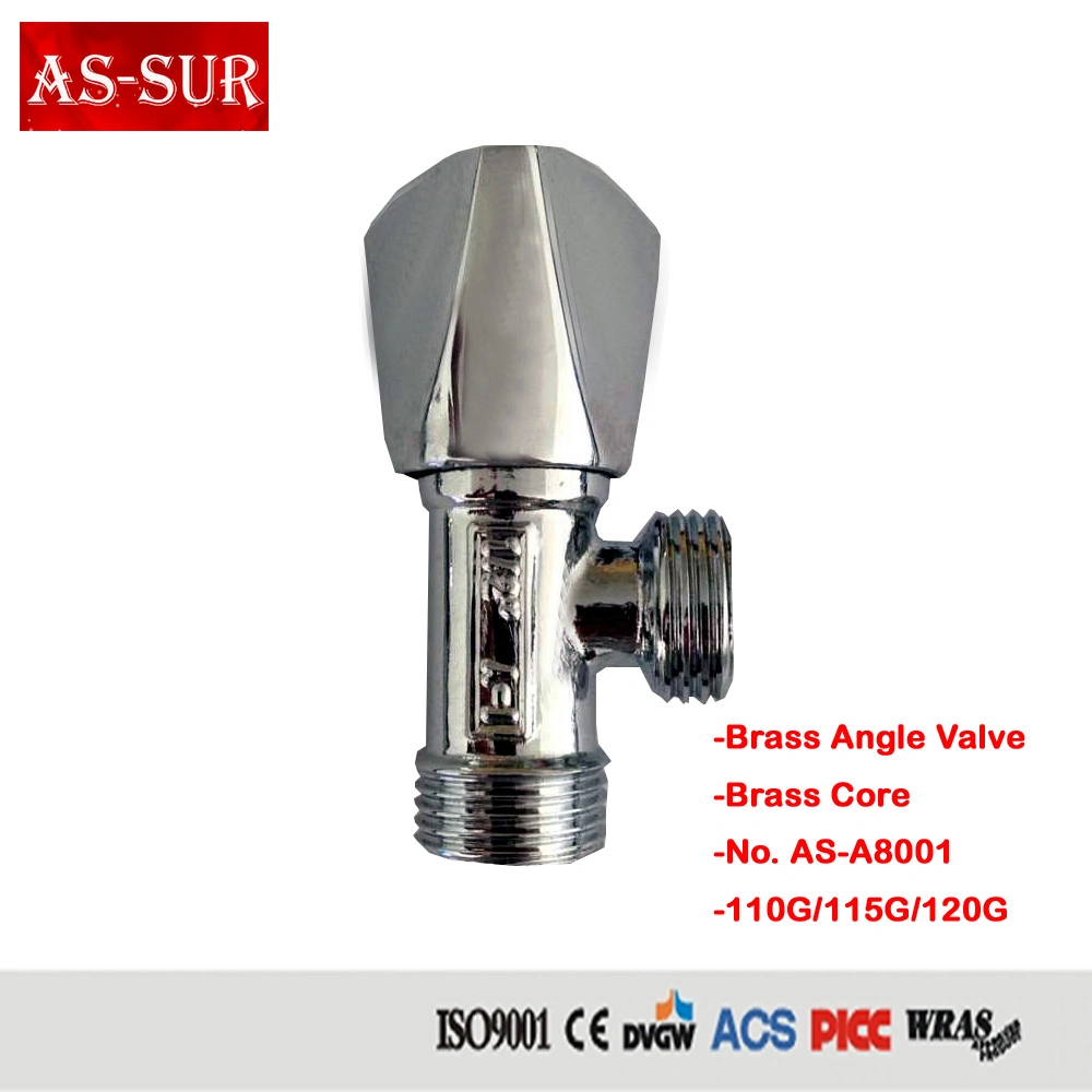 ANSI/DIN Best Sale Manufacturer Water Tap Chrome Plated Brass Angle Valve A7003