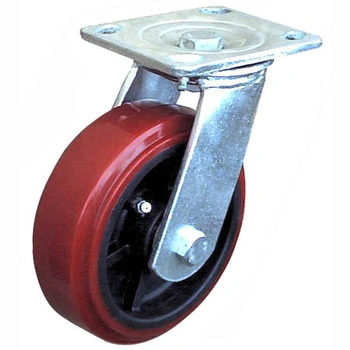 Caliente de venta al por mayor rojo Industrial en el Elenco Polyprolylene PU rígido de 8" de la rueda giratoria para carro Camilla/mano carrito