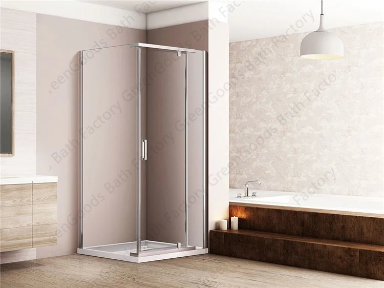 2022 Dubai Hot Sale Fashion Design High quality/High cost performance  Square Shaped Standing Tempered Glass Bathroom Shower Room