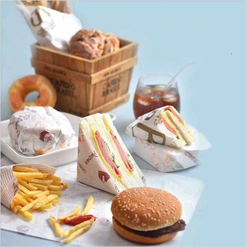 PE Coated Hamburger Packing Warp Keep Food Warm Paper