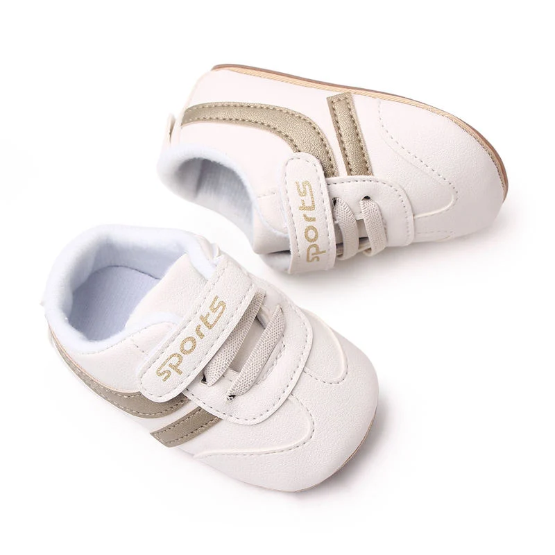 New Arrival Lace up Anti Slip PU Leather 6-9-12 Mouth Baby Shoes