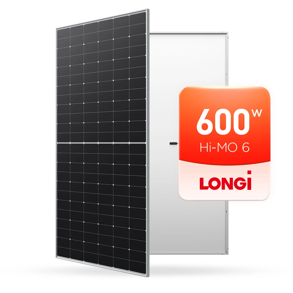 Panel solar de Longi Bifacial 500W 550W 600W 605W 610W 650W Mono Solar componentes de paneles fotovoltaicos EU Warehouse