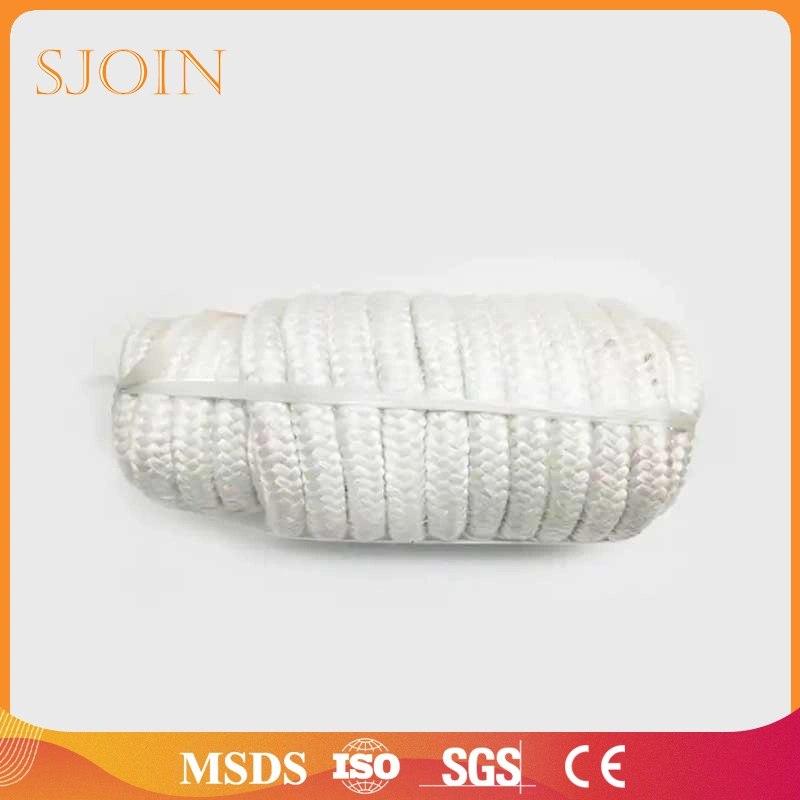 5mm 8mm 10mm 20mm 25mm 30mm Thermal Insulation Fireproof Fireplace Round Square Insulation Material Woven Sealing Rope Glass Fiber Rope Refractory Rope